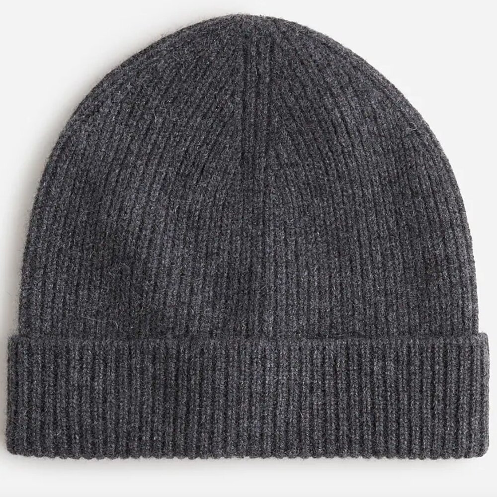 J.Crew Cashmere Beanie - Charcoal Grey - NWT